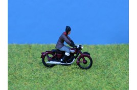 OO Gauge  Motorcycle & Rider Painted